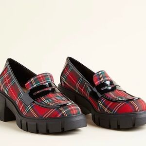 Torrid Betsey Johnson Plaid Heel Shoes sz 8.5 WW